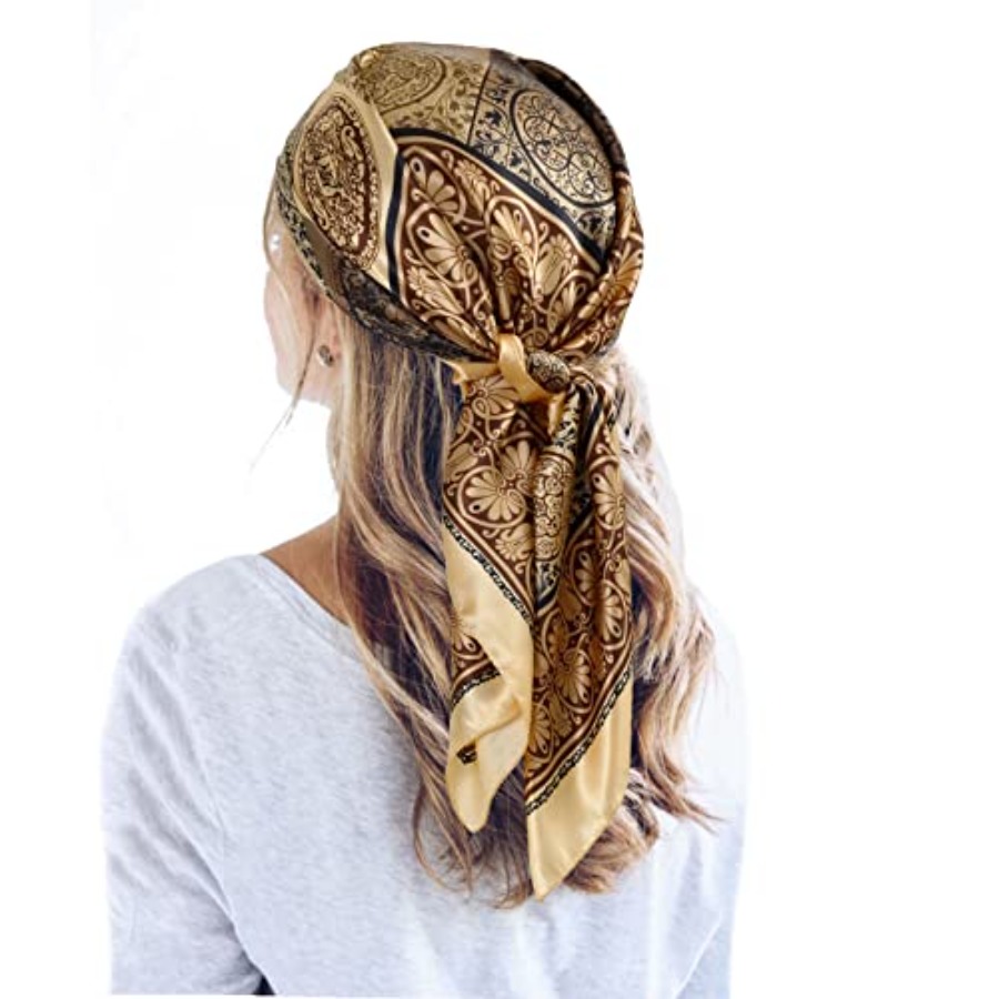 Scarf Silk Square - QBSM 35'' Satin Large Square Head