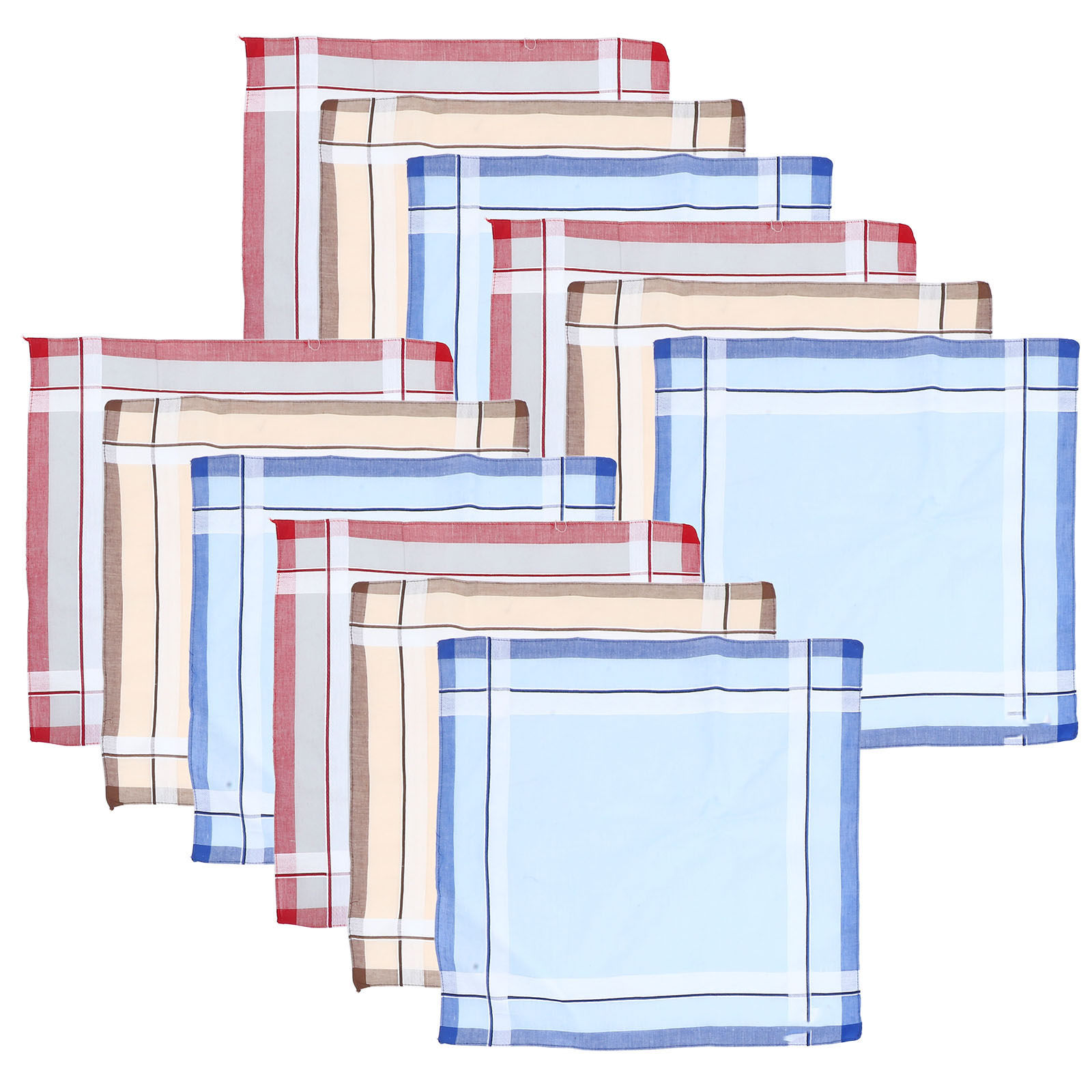 Handkerchief Cotton Men - 12Pcs Men Handkerchief Cotton Soft Absorbent