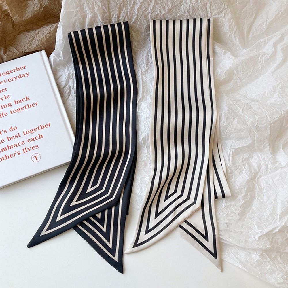 Tie Ribbon Headband Neckerchie - Silk Tie Striped 评论和价格