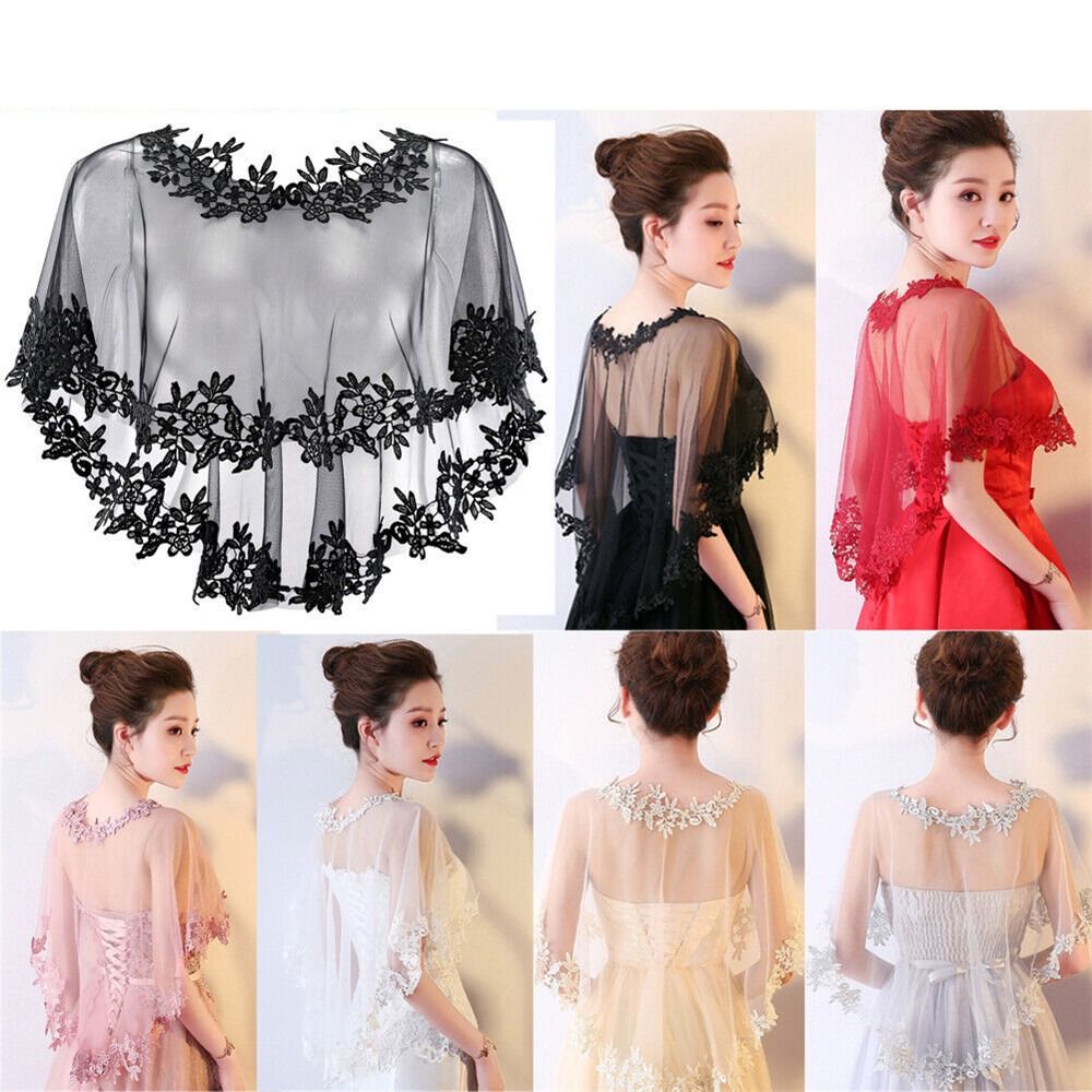Fashion Lace Short Sleeve Shru - Stole Wedding Shawl 评论和价格