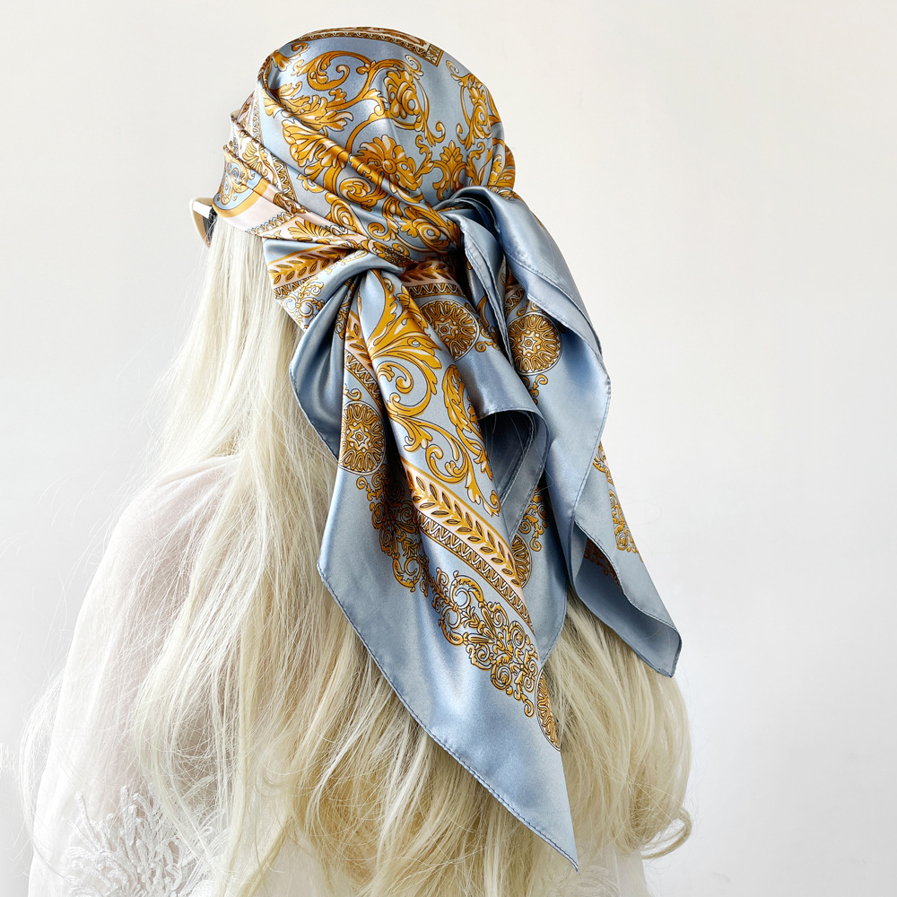 Silk Shawl Satin Square Scarf  - Face Scarf Mask 评论和价格