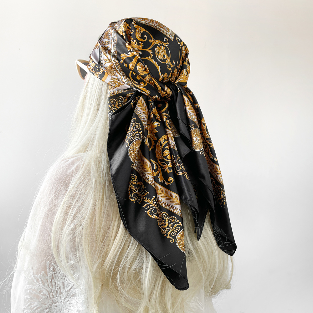 Silk Shawl Satin Square Scarf  - Face Scarf Mask 评论和价格