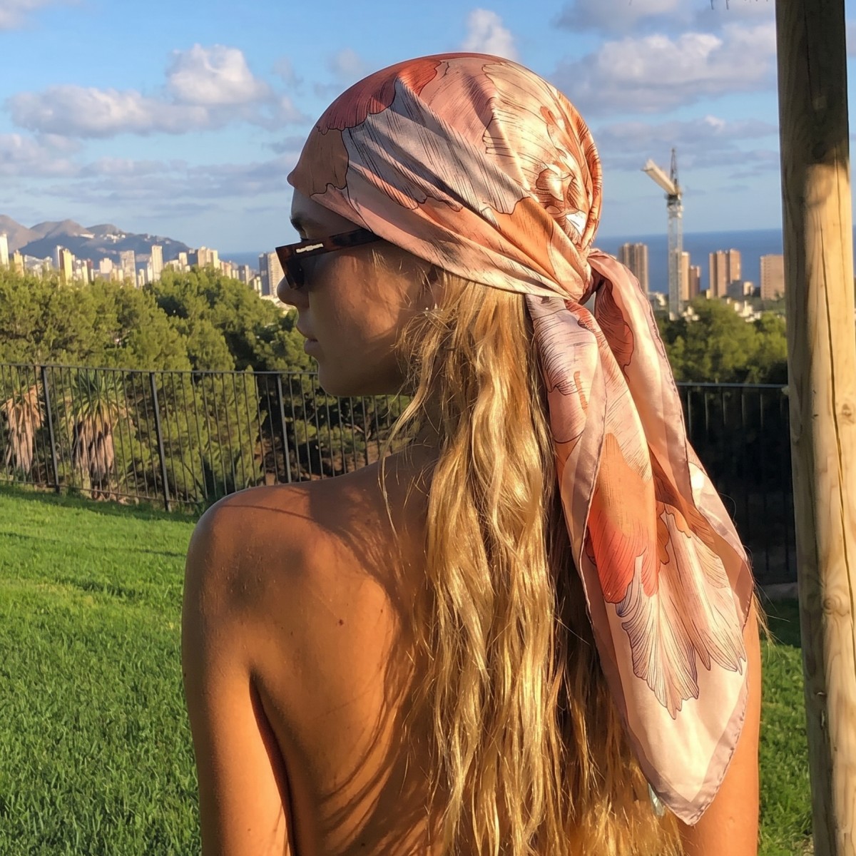 Women Silk Square Scarf Lady B - Pashmina Wrap Large 评论和价格
