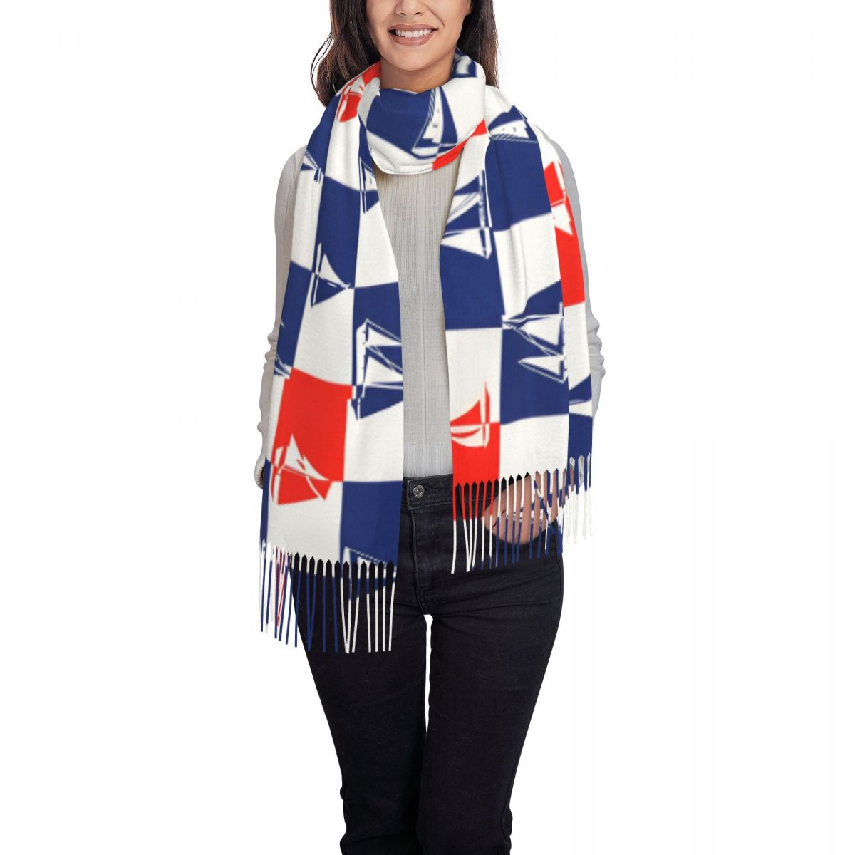 Sailing Ship Ocean Scarf Fall  - Pashmina Wrap Large 评论和价格