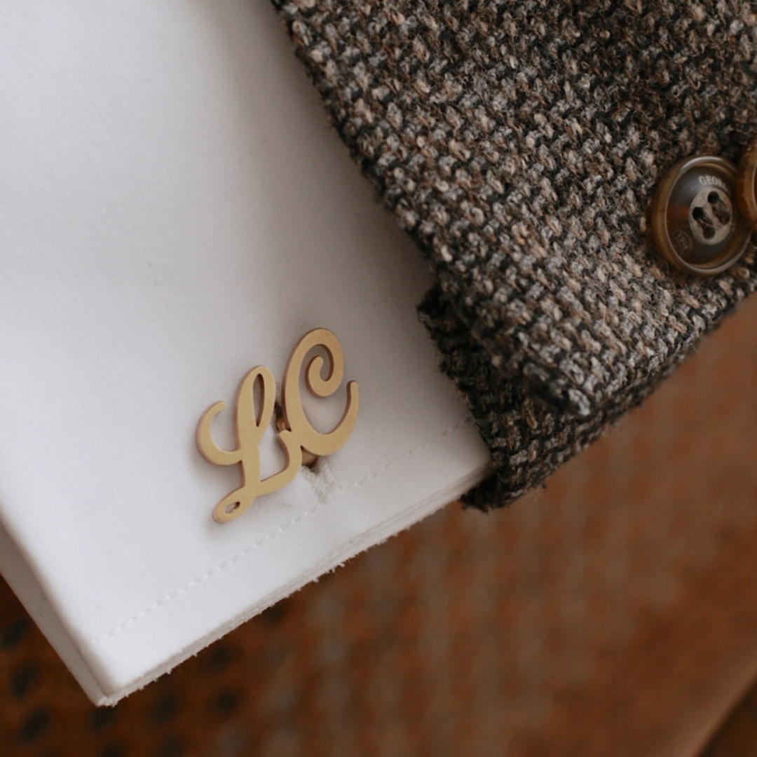 Custom Name Cufflinks for Men  - Tie Clip Silver 评论和价格