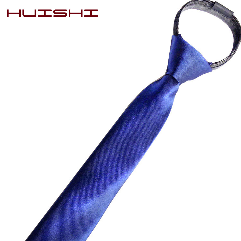 HUISHI Pre-tied Zipper Tie Nec - Skinny Tie Men 评论和价格
