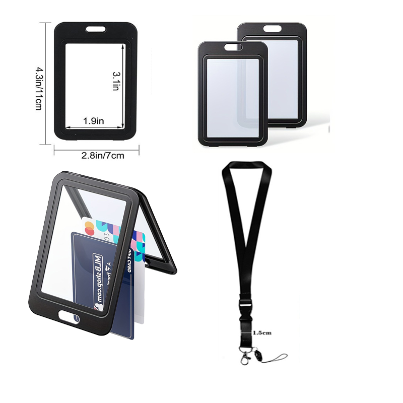 3PCS Plastic Badge Employee Ba - Lanyard Badge Holder 评论和价格