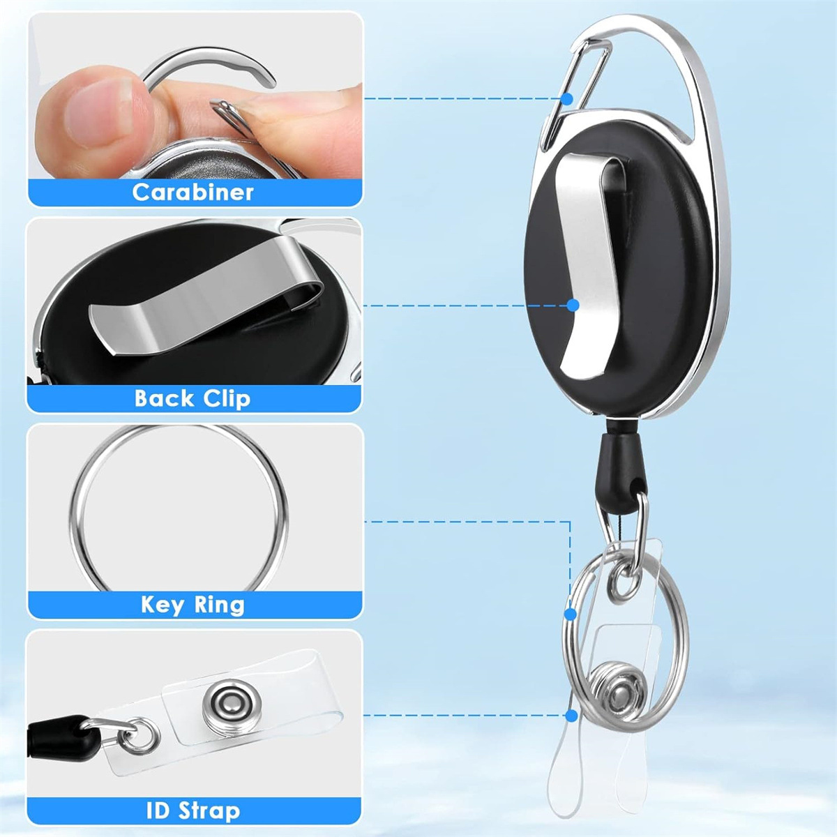 3PCS Plastic Badge Employee Ba - Lanyard Badge Holder 评论和价格