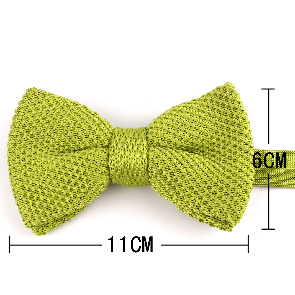 New Men Solid Knitted Bowtie B - Bow Tie Pre Tied 评论和价格