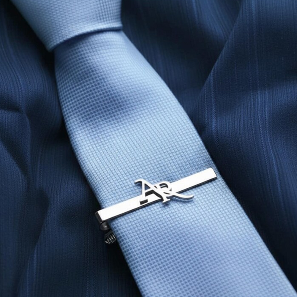 Customized Initial Stainless S - Tie Clip Silver 评论和价格