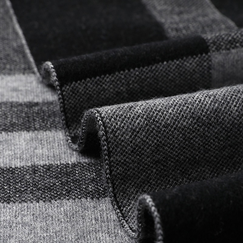 Luxury Scarf Man Winter Warm W - Muffler Men Wool 评论和价格