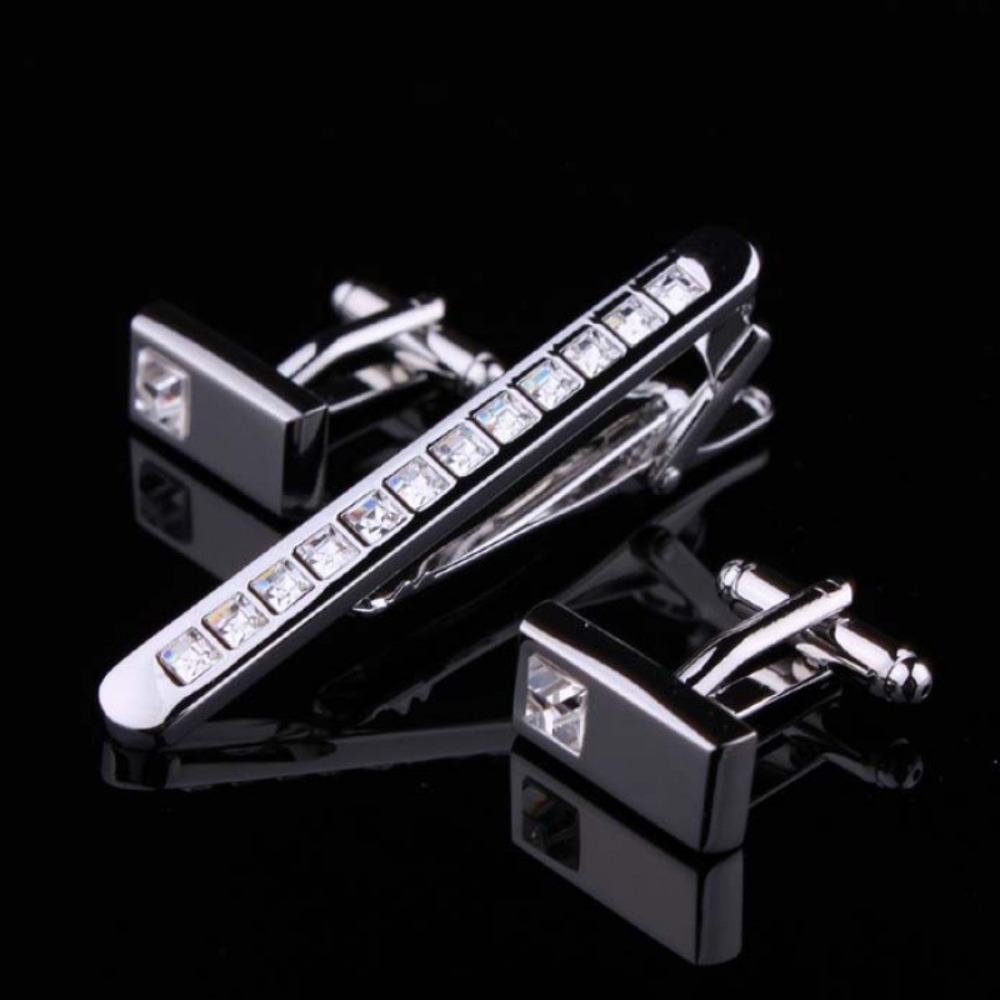 A Set Men's Tie Clip Groom Tux - Tie Bar Set Gift 评论和价格